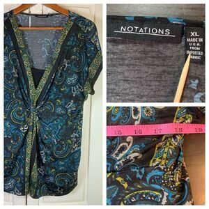 Notations Whimsigoth Top Womens‎ XL Stretch Office Church Comfort Fairy Grunge